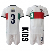 Portugal Pepe #3 Uit tenue voor kinderen WK 2022 Korte Mouwen (+ broek)