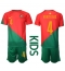 Portugal Ruben Dias #4 Thuis tenue voor kinderen WK 2022 Korte Mouwen (+ broek)