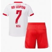 RB Leipzig Antonio Nusa #7 Thuis tenue voor kinderen 2025-26 Korte Mouwen (+ broek)
