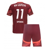 RB Leipzig Lois Openda #11 Uit tenue voor kinderen 2024-25 Korte Mouwen (+ broek)