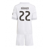 Real Madrid Antonio Rudiger #22 Thuis tenue voor kinderen 2025-26 Korte Mouwen (+ broek)