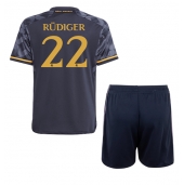 Real Madrid Antonio Rudiger #22 Uit tenue voor kinderen 2023-24 Korte Mouwen (+ broek)