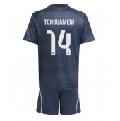 Real Madrid Aurelien Tchouameni #14 Uit tenue voor kinderen 2025-26 Korte Mouwen (+ broek)