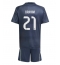 Real Madrid Brahim Diaz #21 Uit tenue voor kinderen 2025-26 Korte Mouwen (+ broek)