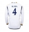 Real Madrid David Alaba #4 Thuis tenue 2023-24 Lange Mouwen