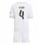 Real Madrid David Alaba #4 Thuis tenue voor kinderen 2025-26 Korte Mouwen (+ broek)
