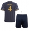 Real Madrid David Alaba #4 Uit tenue voor kinderen 2023-24 Korte Mouwen (+ broek)