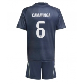 Real Madrid Eduardo Camavinga #6 Uit tenue voor kinderen 2025-26 Korte Mouwen (+ broek)