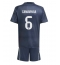 Real Madrid Eduardo Camavinga #6 Uit tenue voor kinderen 2025-26 Korte Mouwen (+ broek)