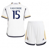 Real Madrid Federico Valverde #15 Thuis tenue voor kinderen 2023-24 Korte Mouwen (+ broek)