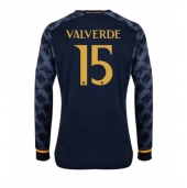 Real Madrid Federico Valverde #15 Uit tenue 2023-24 Lange Mouwen