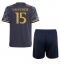 Real Madrid Federico Valverde #15 Uit tenue voor kinderen 2023-24 Korte Mouwen (+ broek)