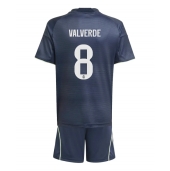 Real Madrid Federico Valverde #8 Uit tenue voor kinderen 2025-26 Korte Mouwen (+ broek)