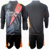 Real Madrid Keeper Uit tenue voor kinderen 2024-25 Lange Mouwen (+ broek)