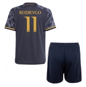 Real Madrid Rodrygo Goes #11 Uit tenue voor kinderen 2023-24 Korte Mouwen (+ broek)