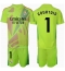 Real Madrid Thibaut Courtois #1 Keeper Derde tenue voor kinderen 2024-25 Korte Mouwen (+ broek)