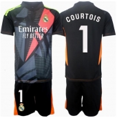 Real Madrid Thibaut Courtois #1 Keeper Uit tenue voor kinderen 2024-25 Korte Mouwen (+ broek)