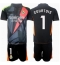 Real Madrid Thibaut Courtois #1 Keeper Uit tenue voor kinderen 2024-25 Korte Mouwen (+ broek)