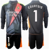 Real Madrid Thibaut Courtois #1 Keeper Uit tenue voor kinderen 2024-25 Lange Mouwen (+ broek)