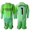 Real Madrid Thibaut Courtois #1 Keeper Uit tenue voor kinderen 2025-26 Lange Mouwen (+ broek)