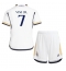 Real Madrid Vinicius Junior #7 Thuis tenue voor kinderen 2023-24 Korte Mouwen (+ broek)