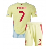 Spanje Alvaro Morata #7 Uit tenue voor kinderen EK 2024 Korte Mouwen (+ broek)