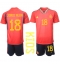 Spanje Jordi Alba #18 Thuis tenue voor kinderen WK 2022 Korte Mouwen (+ broek)