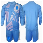 Spanje Keeper Thuis tenue voor kinderen EK 2024 Lange Mouwen (+ broek)