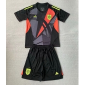 Spanje Keeper Uit tenue voor kinderen EK 2024 Korte Mouwen (+ broek)