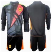 Spanje Keeper Uit tenue voor kinderen EK 2024 Lange Mouwen (+ broek)