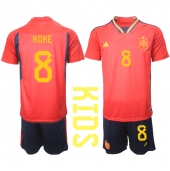 Spanje Koke #8 Thuis tenue voor kinderen WK 2022 Korte Mouwen (+ broek)