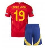 Spanje Lamine Yamal #19 Thuis tenue voor kinderen EK 2024 Korte Mouwen (+ broek)
