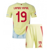Spanje Lamine Yamal #19 Uit tenue voor kinderen EK 2024 Korte Mouwen (+ broek)