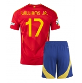 Spanje Nico Williams #17 Thuis tenue voor kinderen EK 2024 Korte Mouwen (+ broek)
