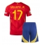 Spanje Nico Williams #17 Thuis tenue voor kinderen EK 2024 Korte Mouwen (+ broek)