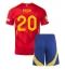 Spanje Pedri Gonzalez #20 Thuis tenue voor kinderen EK 2024 Korte Mouwen (+ broek)