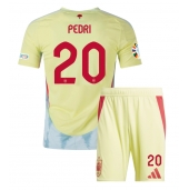 Spanje Pedri Gonzalez #20 Uit tenue voor kinderen EK 2024 Korte Mouwen (+ broek)