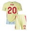 Spanje Pedri Gonzalez #20 Uit tenue voor kinderen EK 2024 Korte Mouwen (+ broek)