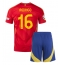 Spanje Rodri Hernandez #16 Thuis tenue voor kinderen EK 2024 Korte Mouwen (+ broek)