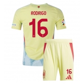 Spanje Rodri Hernandez #16 Uit tenue voor kinderen EK 2024 Korte Mouwen (+ broek)