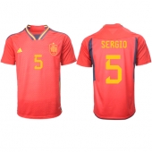 Spanje Sergio Busquets #5 Thuis tenue WK 2022 Korte Mouwen