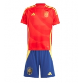 Spanje Thuis tenue voor kinderen EK 2024 Korte Mouwen (+ broek)