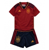 Spanje Thuis tenue voor kinderen WK 2022 Korte Mouwen (+ broek)