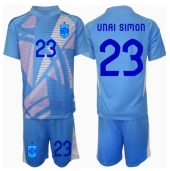 Spanje Unai Simon #23 Keeper Thuis tenue voor kinderen EK 2024 Korte Mouwen (+ broek)
