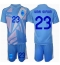 Spanje Unai Simon #23 Keeper Thuis tenue voor kinderen EK 2024 Korte Mouwen (+ broek)
