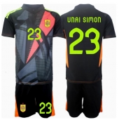 Spanje Unai Simon #23 Keeper Uit tenue voor kinderen EK 2024 Korte Mouwen (+ broek)