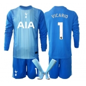 Tottenham Hotspur Guglielmo Vicario #1 Keeper Uit tenue voor kinderen 2025-26 Lange Mouwen (+ broek)