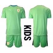 Uruguay Keeper Thuis tenue voor kinderen WK 2022 Korte Mouwen (+ broek)