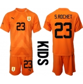 Uruguay Sergio Rochet #23 Keeper Uit tenue voor kinderen WK 2022 Korte Mouwen (+ broek)