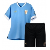 Uruguay Thuis tenue voor kinderen WK 2022 Korte Mouwen (+ broek)